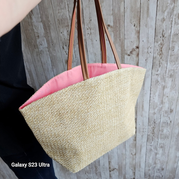 Michael Kors Wonderlust straw summer tote bag - Picture 5 of 6